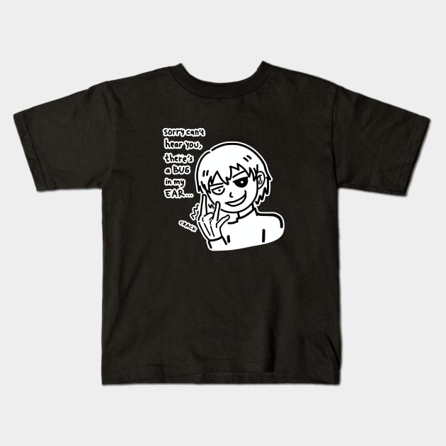 There is a bug in Kaneki ear Kids T-Shirt by Pipopppa